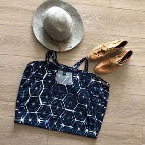 Gap dress with tye dye geometric print